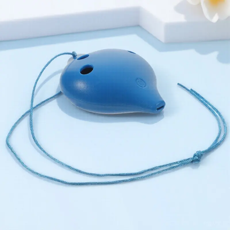 Ocarina Creativa de 6 Orificios para Principiantes, Construcción de Plástico Premium, Mini Ocarina Portátil, Herramienta de Aprendizaje Fácil, Educación Musical, Instrumento de Viento