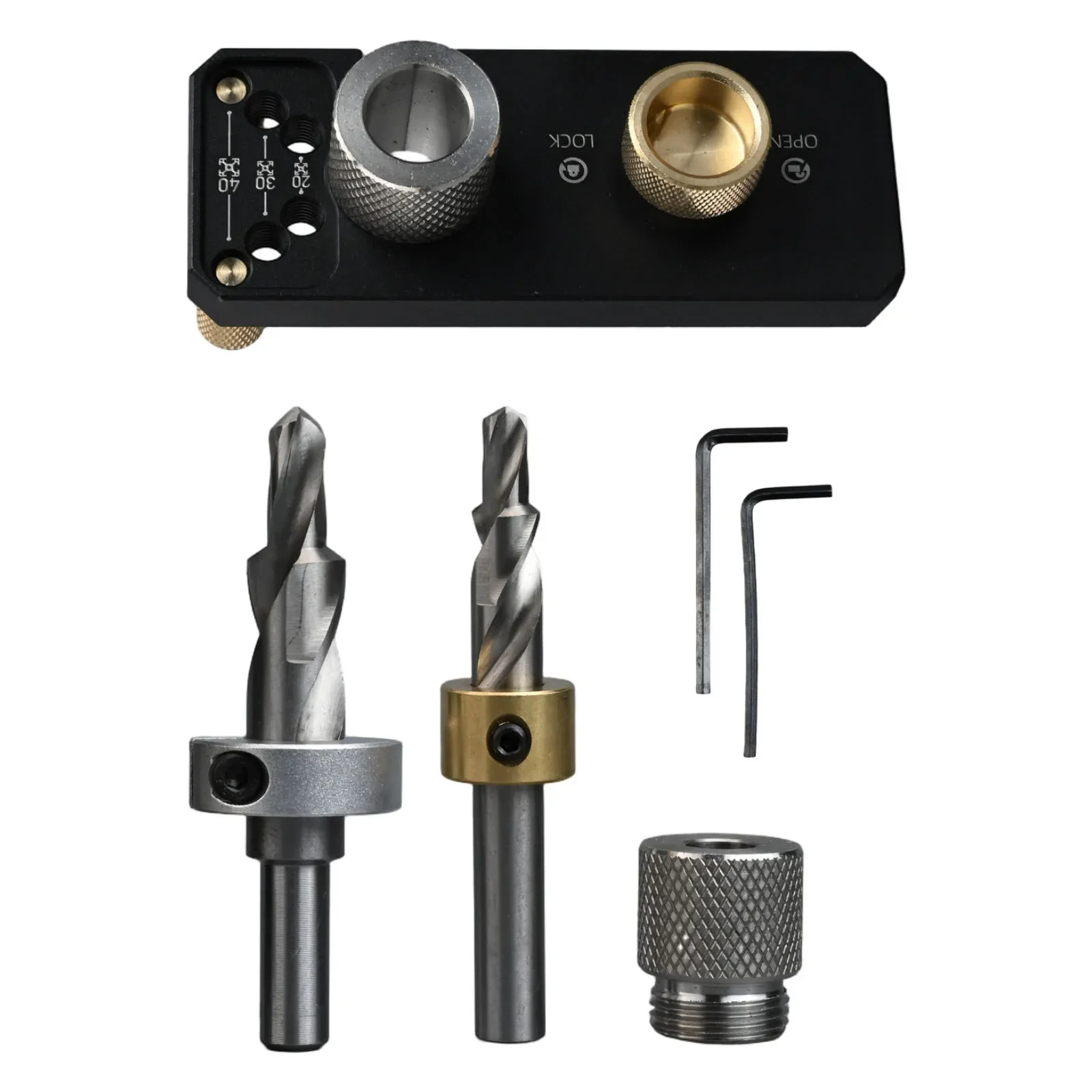 

10mm Aluminum Profile Drill Guide Complete Drilling Tool Set Crafted From Aluminum Alloy Limiting Ring Wrench Provided