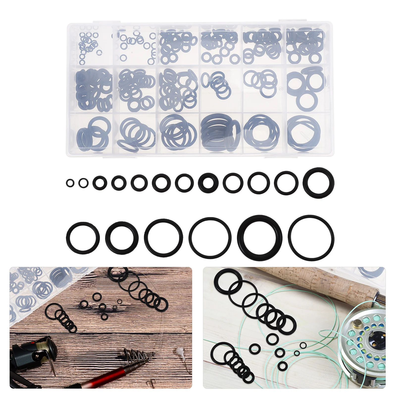 

1Set Fishing Rod Guide Repair Kit All-in-One Angling Rod Repair Set with Hanging Storage Box for Multiple Repairs Fishing