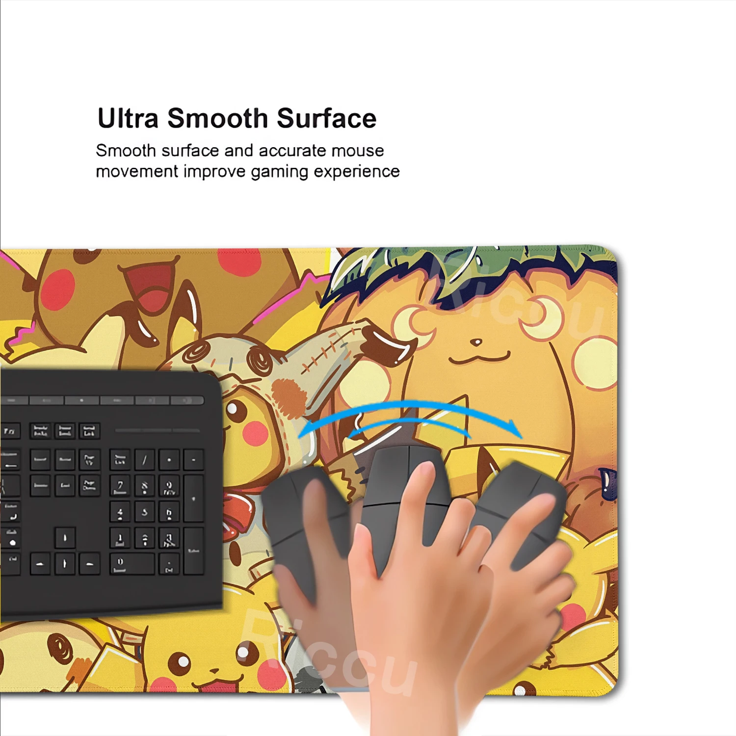 XXL Mousepad Laptop Japan Cool Anime Mouse Pad Large pokemon Mimikyu Gaming Mat Gamer PC Cabinet Keyboard Rug Desk Accessories view 6