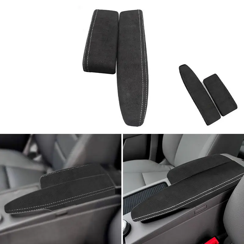 For Mercedes Benz C E GLK Class W204 W212 X204 2009-2013 ABS + Suede Leather Car styling Center Control Armrest Box Trim Cover