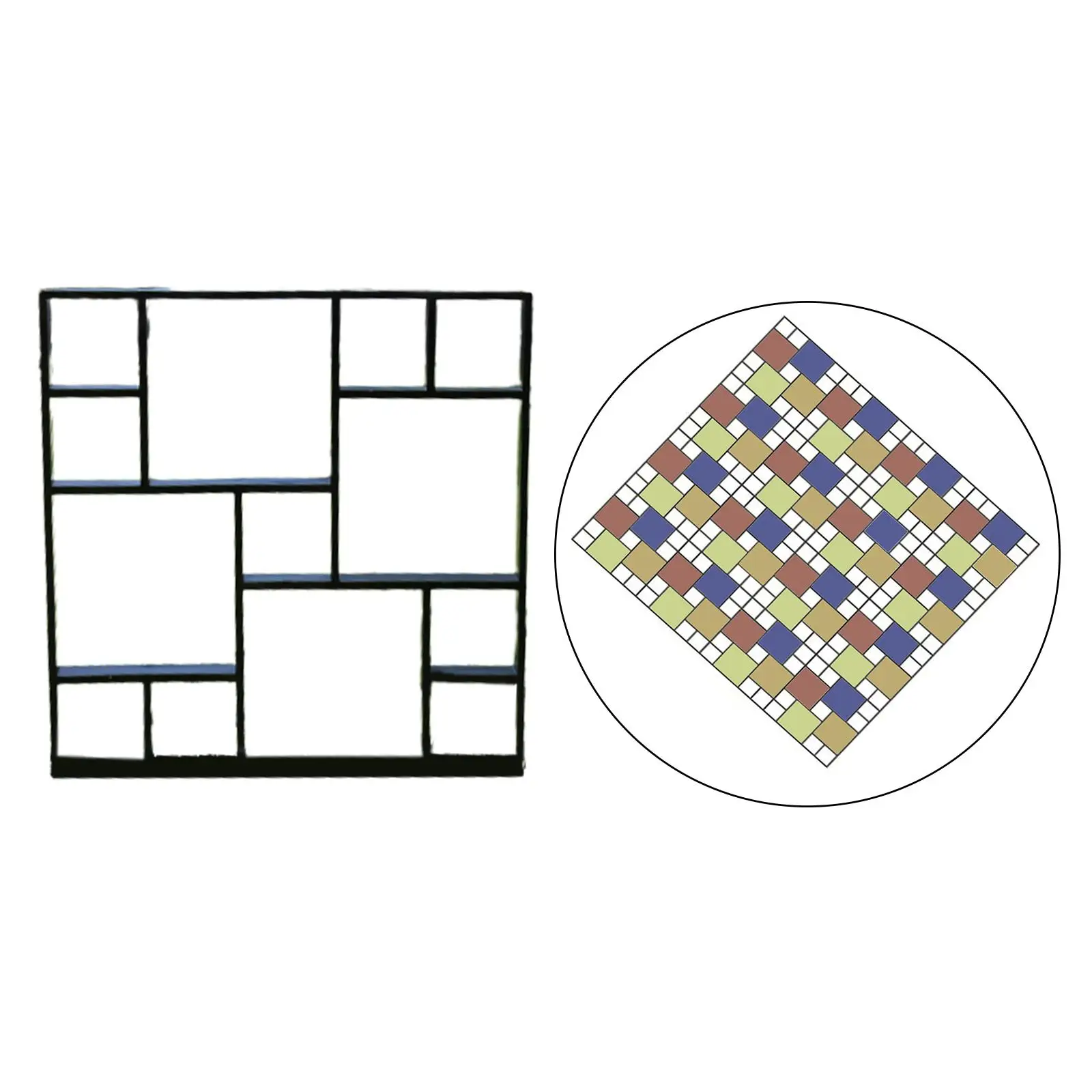Path Making Casting Square Reusable DIY Paving Casting for Garden Patio Home