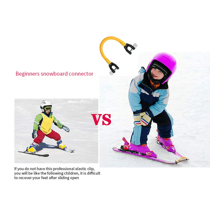 Ski Tip Connector For Beginners Ski Wedge Aid Connector For Winter Children Adults Ski Training Aid Snowboarding Accessories