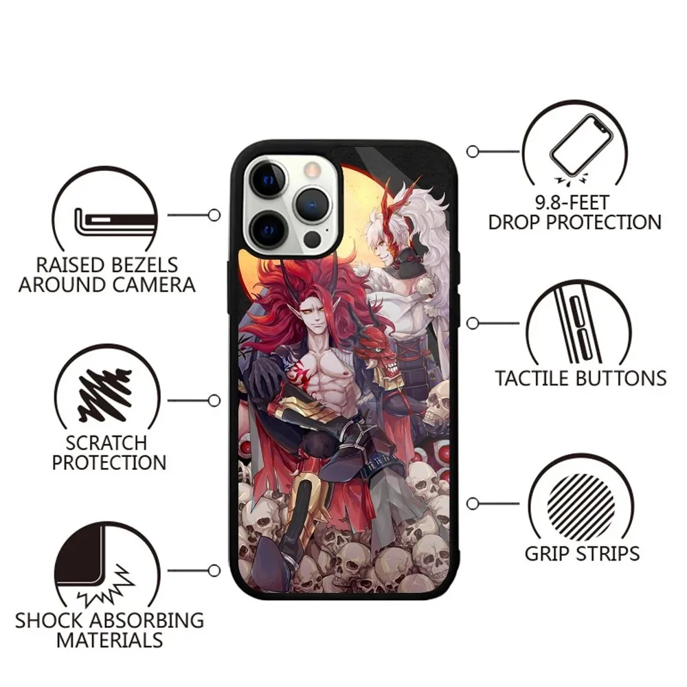 Cartoon Onmyoji Phone Case Strong Magnetic For IPhone 15,14,13,Pro,Max,Plus,11,12,Mini For Magsafe Wireless Charging