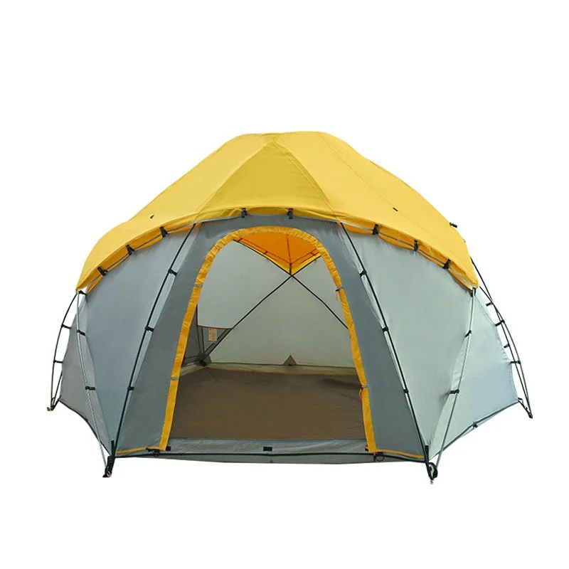 

All-Season Double-Layer Ball Tent Portable Outdoor Camping Large Space Rainproof Aluminum Alloy Pole Made Oxford Fabric