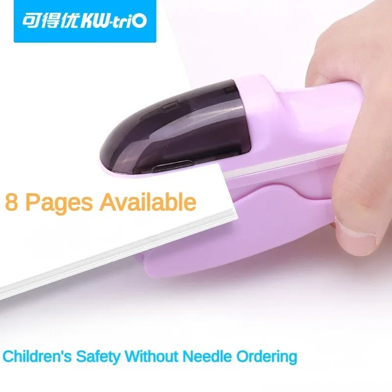Stapleless Stapler Mini Portable Stapler Safe Paper Stapling Without Staples Bookbinding School Office Supplies Stationery