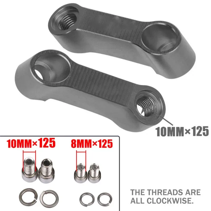 Ajuste para Zontes 310R 310X 310V 310 t2 G1 125 U1 U 155 ZT 125 T310 350E 350 accesorios de soporte de extensión elevadora de espejos de motocicleta