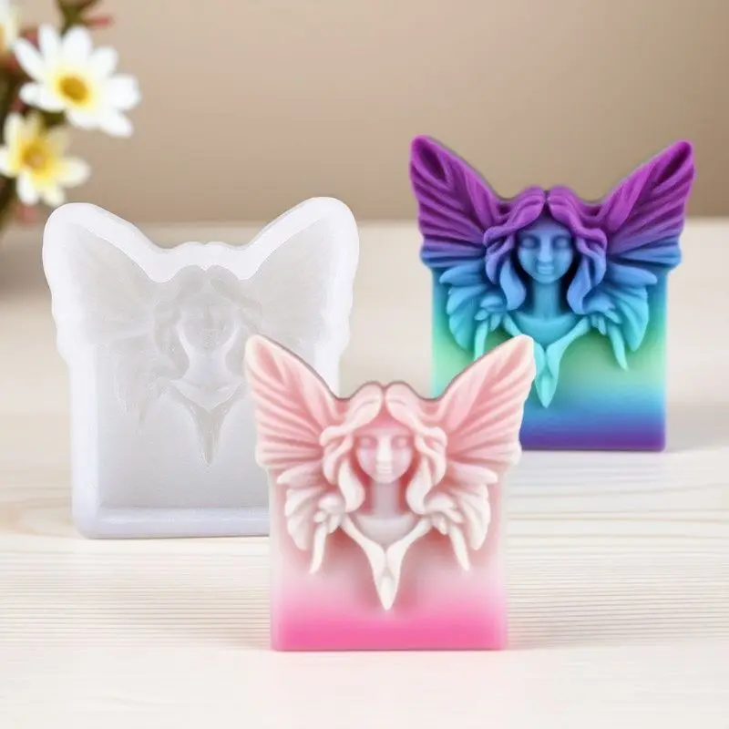 

Форма для силикона в виде фигурки бабочки и ангела - для свечей Купидона, мыловарения и декора из смолы, DIY ручной работы подарка и украшения