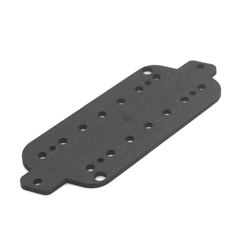 2Pcs Fan Fret Pickup Fiber Baseplate for 7-String Pickup N-9.62/B-10.4 Incline 24 Degree Black