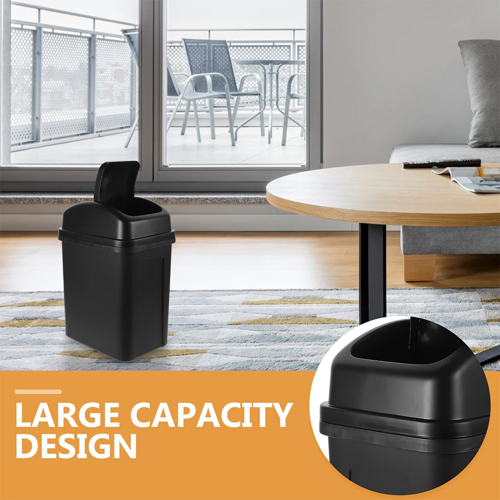 

Shake Lid Trash Can Kitchen Rubbish Bin Garbage Bathroom Bedroom for Detachable