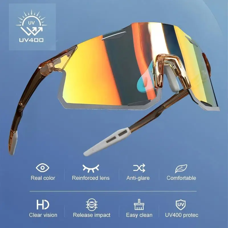 

UV400 Color Changing Cycling Goggles Windproof Outdoor Sports Sunglasses for Bike Hiking Fishing-Fashionable with Case Included