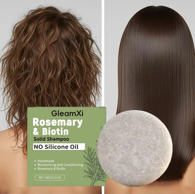 Handmade Soap Rosemary & Biotin Solid Shampoo Soap for Cleaning Hair, Oil Control, and Stain Removal Nourishing Hair Care Soap