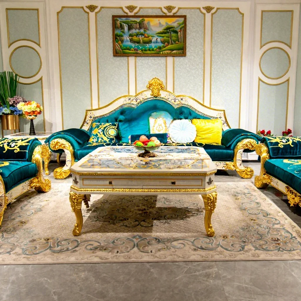 Large size high-end luxury living room villa sofa set fabric sofa