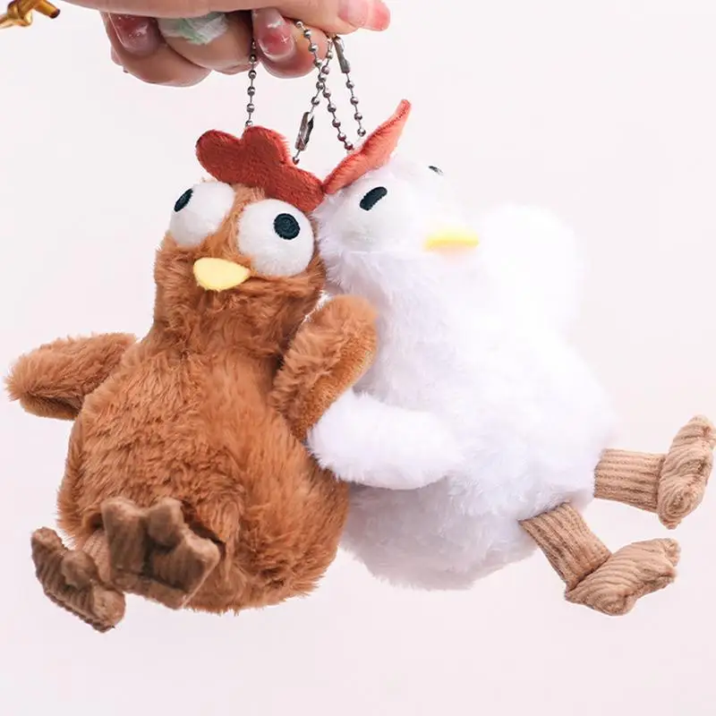 Bag Pendant Stuffed Cartoon Chicken Stuffed Bag Charm Phone Case Charm Kids Cuddly Companion Collectible For Tote Bag Crossbody