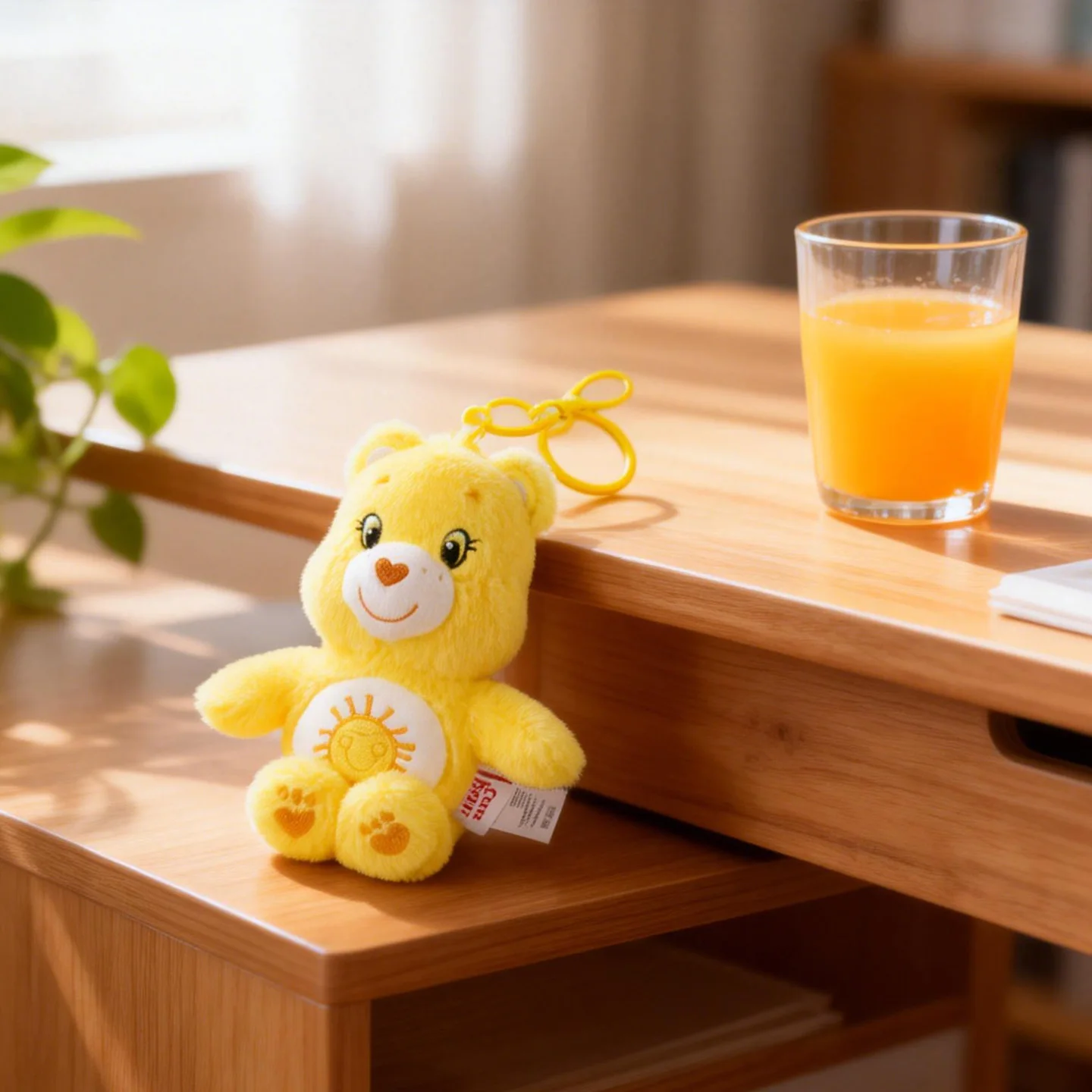 Care Bears Plüsch-Schlüsselanhänger mit Quietschgeräusch, 15 cm, süßer Bärenanhänger für Rucksack, Gepäck, Ornament, Dekoration, Kindergeburtstag, Weihnachtsgeschenk – Detail 8