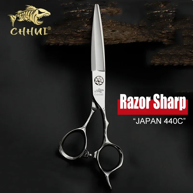 

Japan 440c Steel 6.0 Inch Hairdressing Scissors Professional High Quality Hair Cutting Barber Scissors Shop Tool Salon Shears