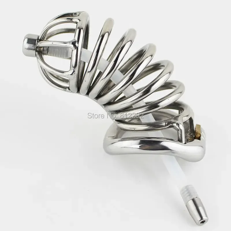 Male Chastity Urethral with Removable Silicone Urethral Sound Extended Version Cock Cage New Ring Adult Chastity Device Sex Ring