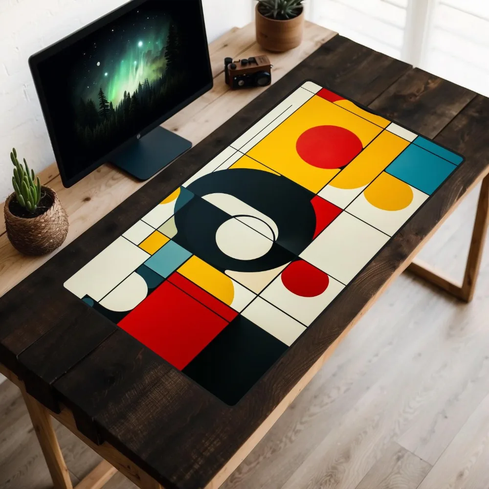 Vintage Pop Art Desk Mat, 1970's Designer Art Desk Pad, Trendy Workspace, alfombrillas para escritorio tapis de souris