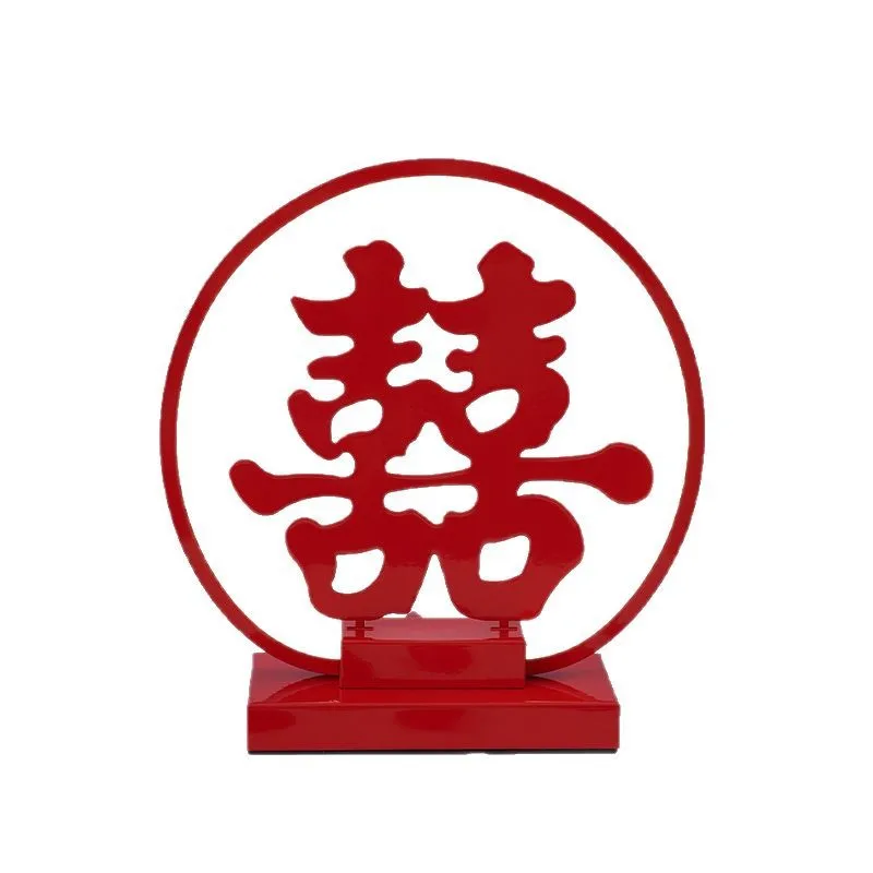 

Bedroom wedding bedside lamp, gift for newlyweds, dowry lamp, a pair of red happy characters