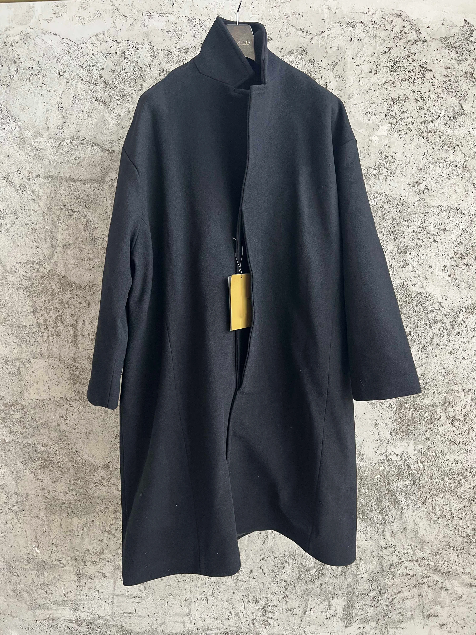 TOP-YAMAMOTO Japanese original design sense graffiti letter print thousand bird pattern thin coat mid-length style