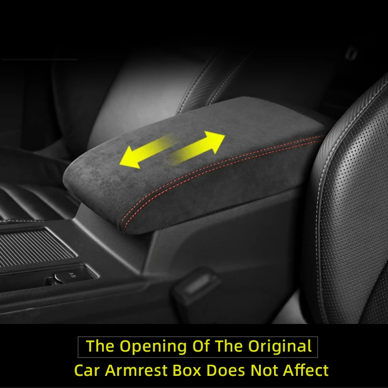 For VW Golf 7 Volkswagen Golf mk7 Accessories Central Control Pad Seat Armrest Box Protective Cover Ultra Fine Fiber Leather