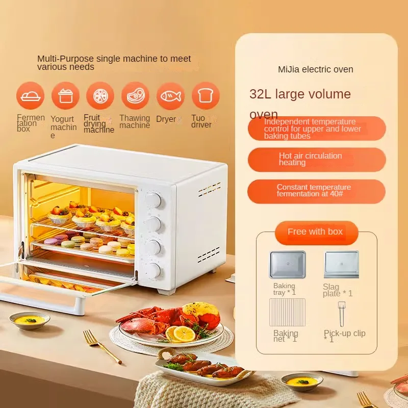 Xiaomi 32L forno elettrico 120min Timer controllo della temperatura indipendente fermentazione a temperatura costante friggitrice ad aria multifunzione