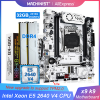 MACHINIST k9 X99 C612chip Motherboard Set LGA2011-3 Kit Xeon E5 2640 V4 CPU 32GB DDR4 ECC 2400MHZ Memory With TPM2.0 Fourchannel
