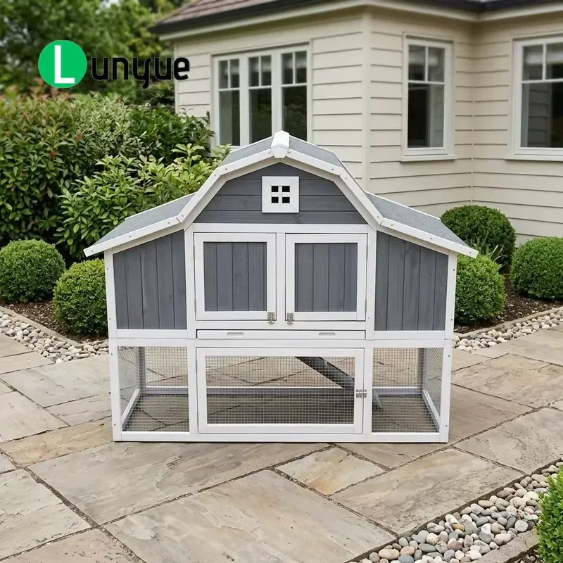 Large Wooden Chicken Coop Eco-friendly Villa Style Poultry House for Backyard Farm Garden Durable Spacious Hen Cage