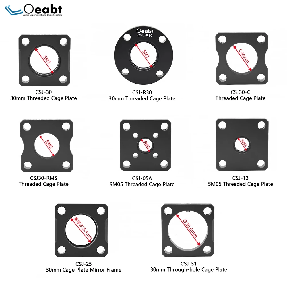 CSJ-30 Cage Plate Optical Pressure Ring Frame Adjustment Frame 30mm Cage Plate Cage System Coaxial Base Optical Oeabt