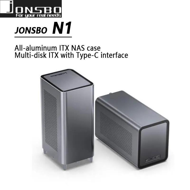 JONSBO-N1 NAS ITX 미니 소형 케이스, 모든 알루미늄 슈트 케이스, 휴대용 HTPC 데스크탑 컴퓨터 빈 섀시