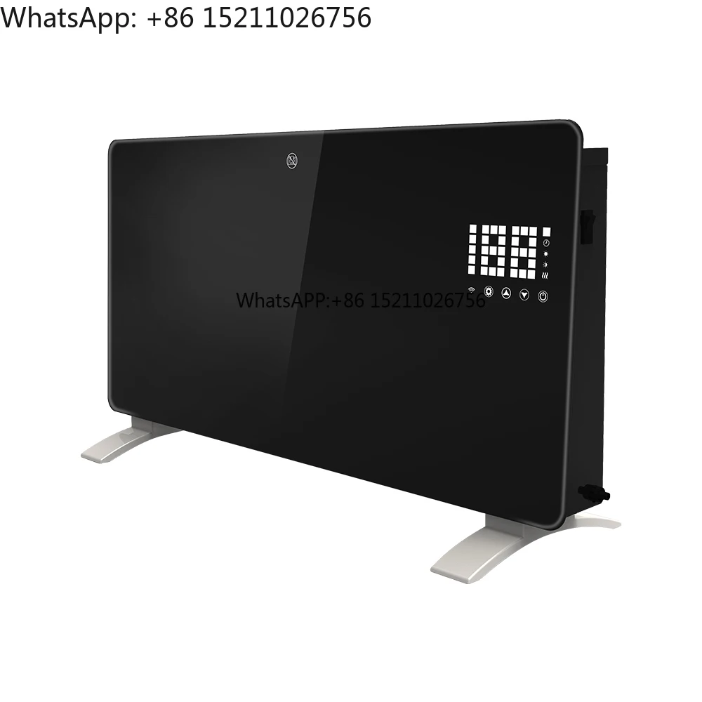 

Оптовая продажа, 1500 Вт, напольный или настенный светодиодный дисплей, офис, дом, комната, электрический конвекторный обогреватель, стеклянная панель, обогреватель