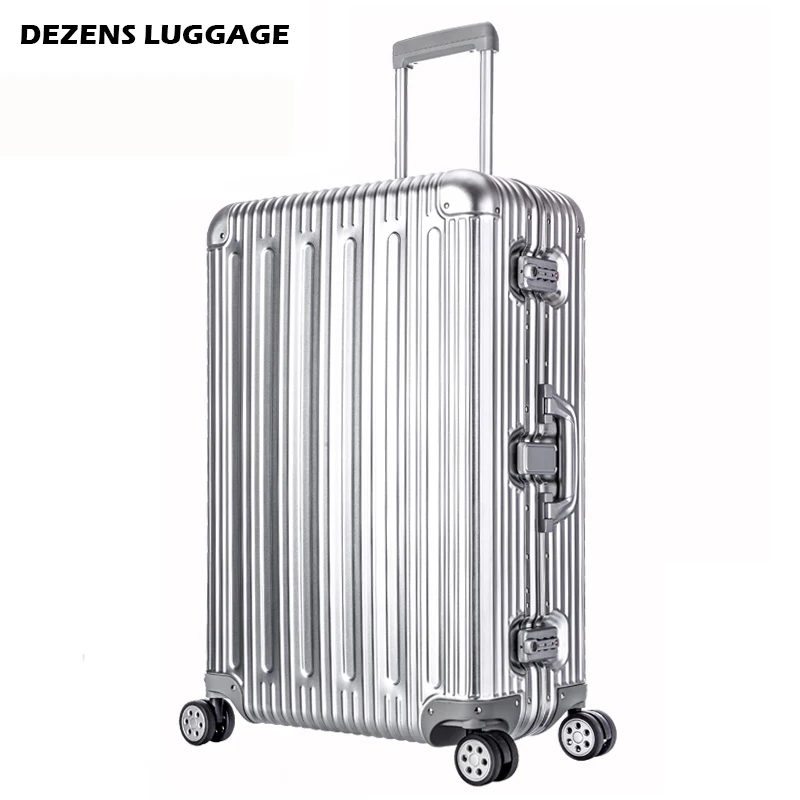 DEZENS High Quality Aluminium Alloy Luggage Hardside Rolling Trolley Luggage travel Suitcase 20