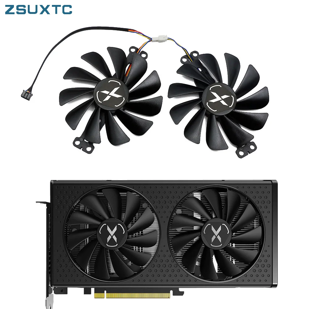 95MM FY010010M12LPA FDC10U12S9-C RX6600 6600XT Graphics Card Fan For XFX Radeon RX 6600 XT Gaming Video Card Fan