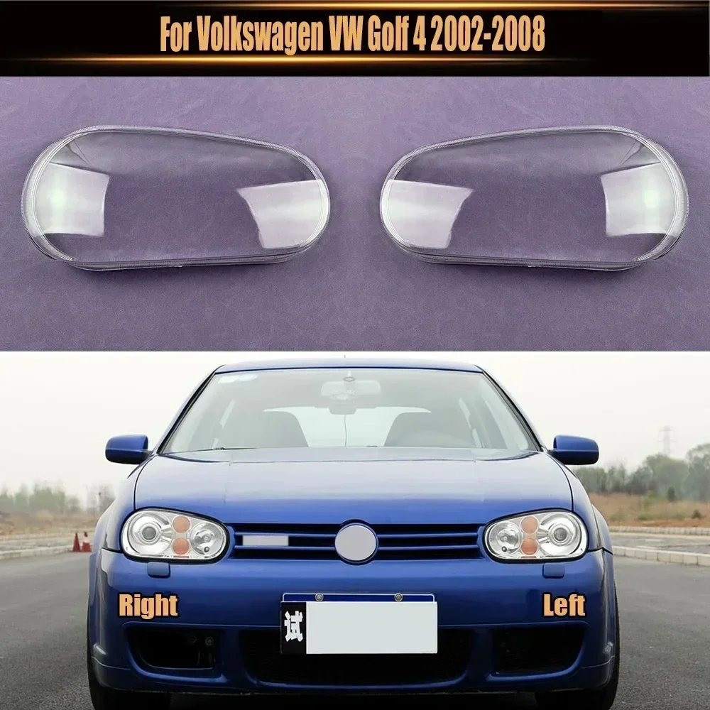 

For Volkswagen VW Golf 4 2002-2008 Headlamp Transparent Shell Lampshade Lamp Shade Front Headlight Cover Lens Plexiglass