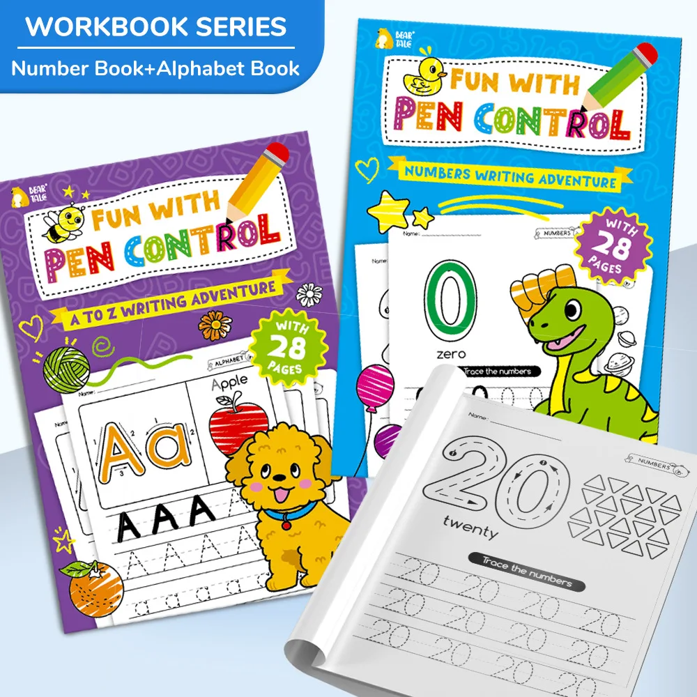 دفتر ممارسة الخط والرسم لتعليم ما قبل المدرسة للأطفال، كتاب ممارسة التحكم في القلم الرقمي #4