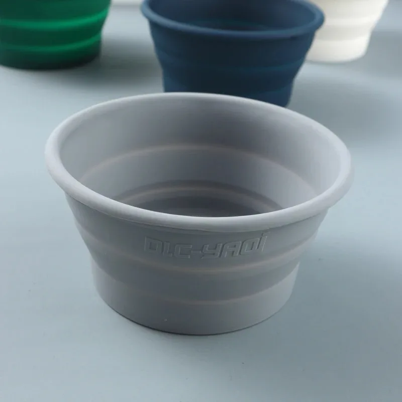 Yaqi Gray Color Collapsible Silicone Shaving Bowl For Travel