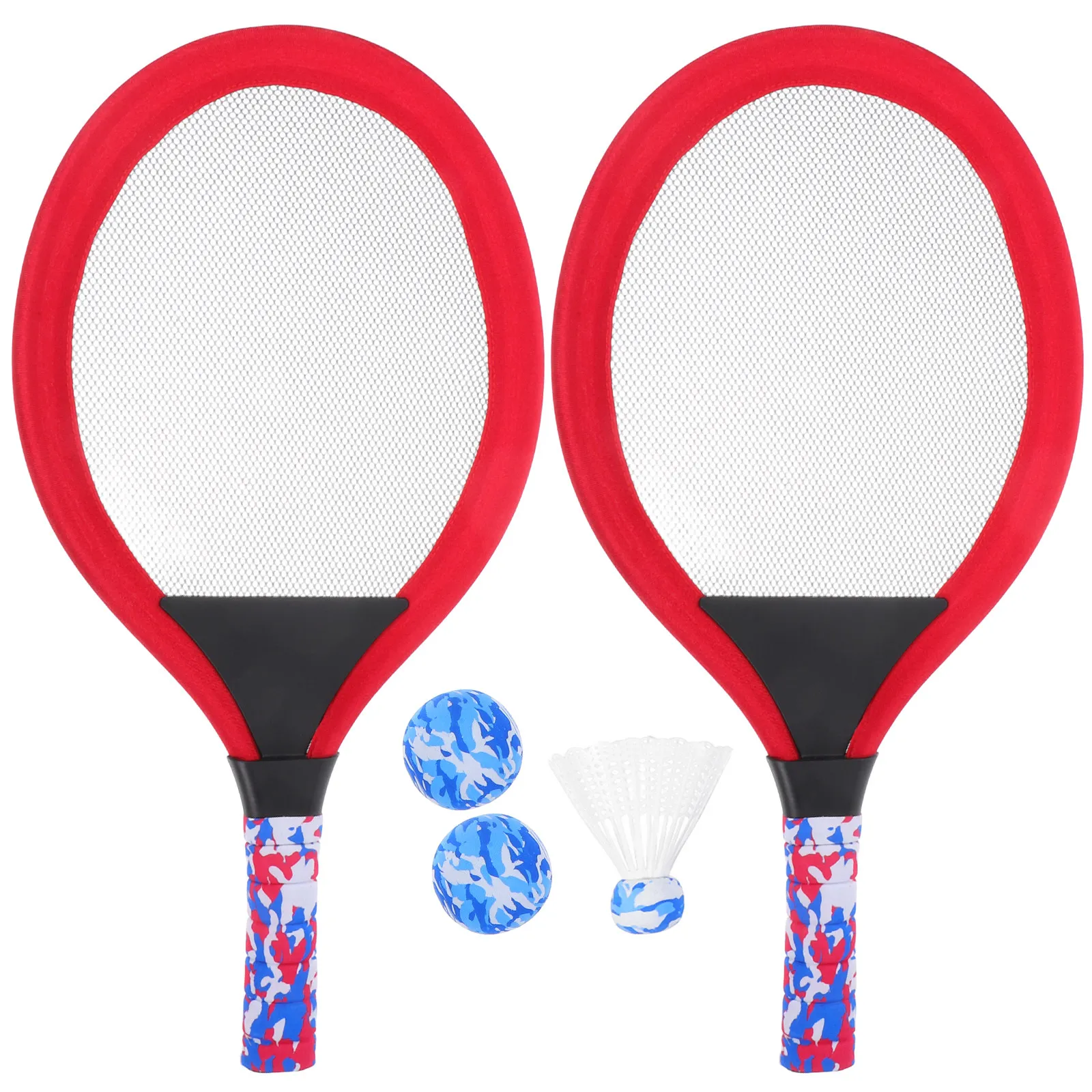 

1Pair Tennis Rackets Eva Lightweight Badminton Racket Set for Outdoor Kindergarten Parent Badminton Racket