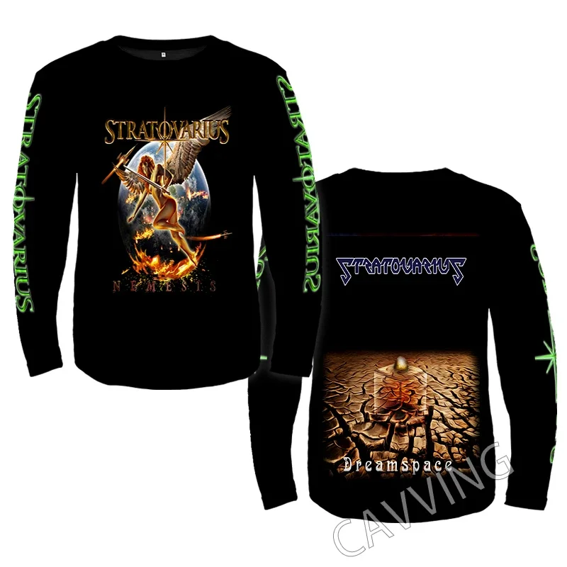 New Fashion Printed  Stratovarius Band Rock  Crewneck Sweatshirt Gothic Top Harajuku Cotton Unisex Clothing Men Clothing V1