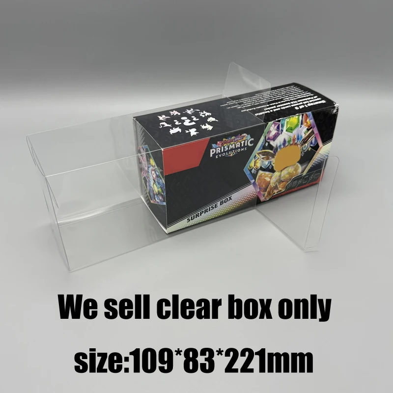 Pour PTCG US évolutions prismatiques Eevee boîte Surprise étui de protection transparent à collectionner