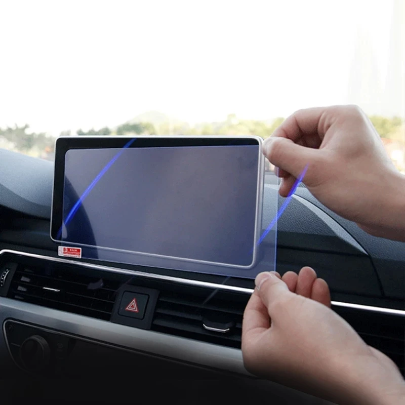 Película protetora da tela da navegação do GPS do carro, vidro moderado, acessórios da tela do instrumento, ajuste para Audi A4, B9, S4, A5, S5, Q5, 2016-2019