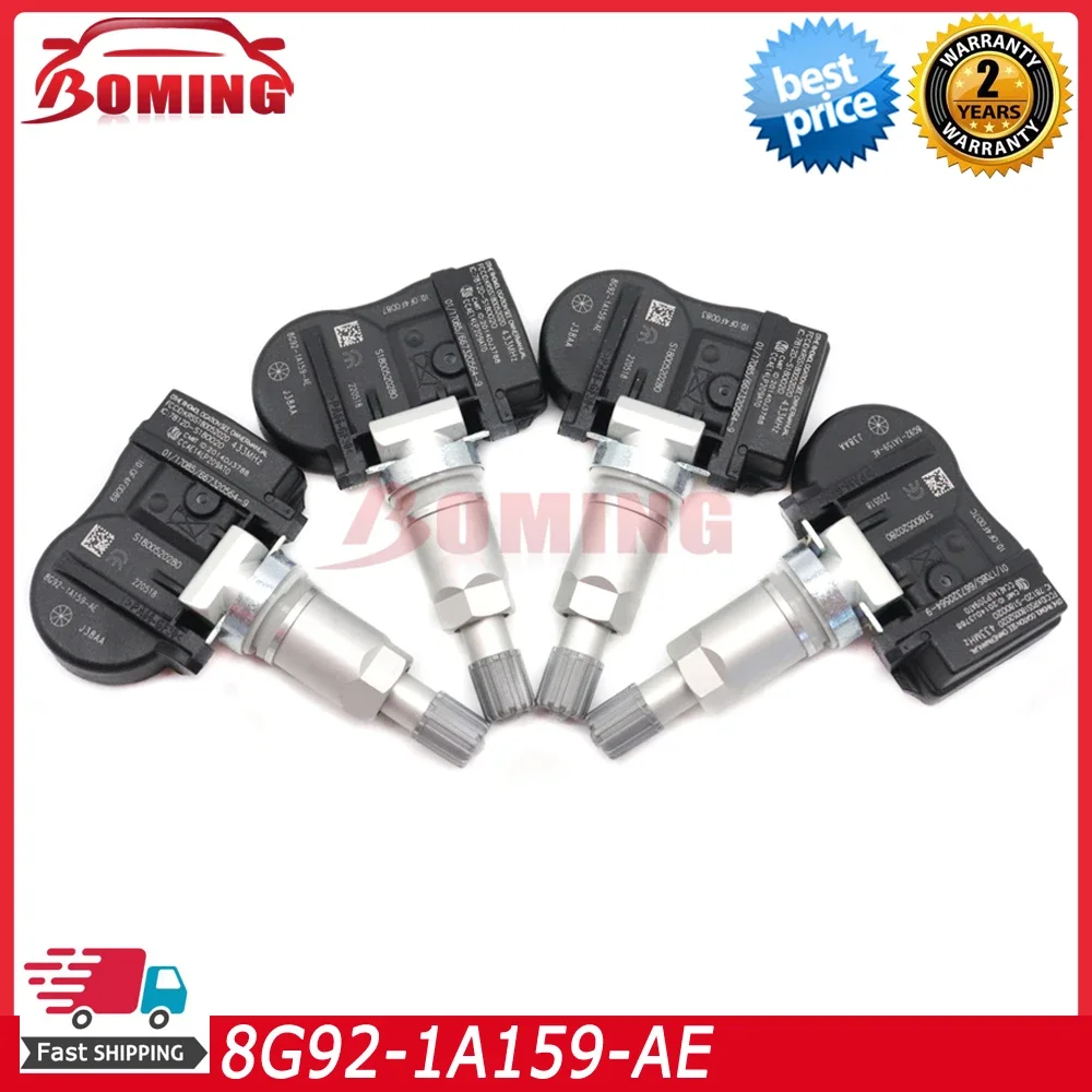 

4PCS 8G92-1A159-AE New Car TPMS Tire Pressure Monitor Sensor For Ford S-Max Mondeo 2006-2015 8G92-1A159-AC 8G92-1A159-AB 433MHz