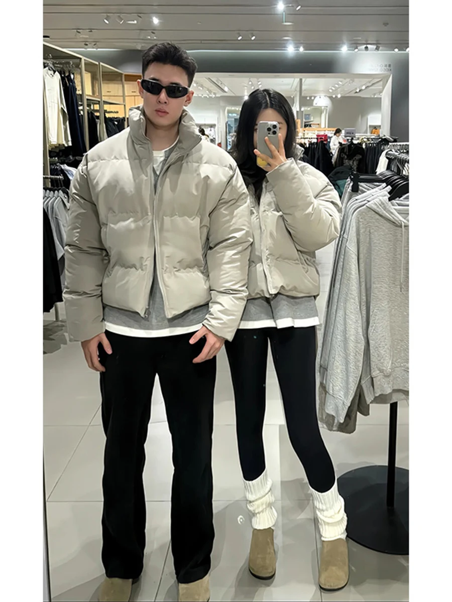 

Cleanfit Men's ort Cotton Jaet Lightweight Warm Stand Collar Winter Coat Casual Loose Fit Youth ular Sle Couples Clo...