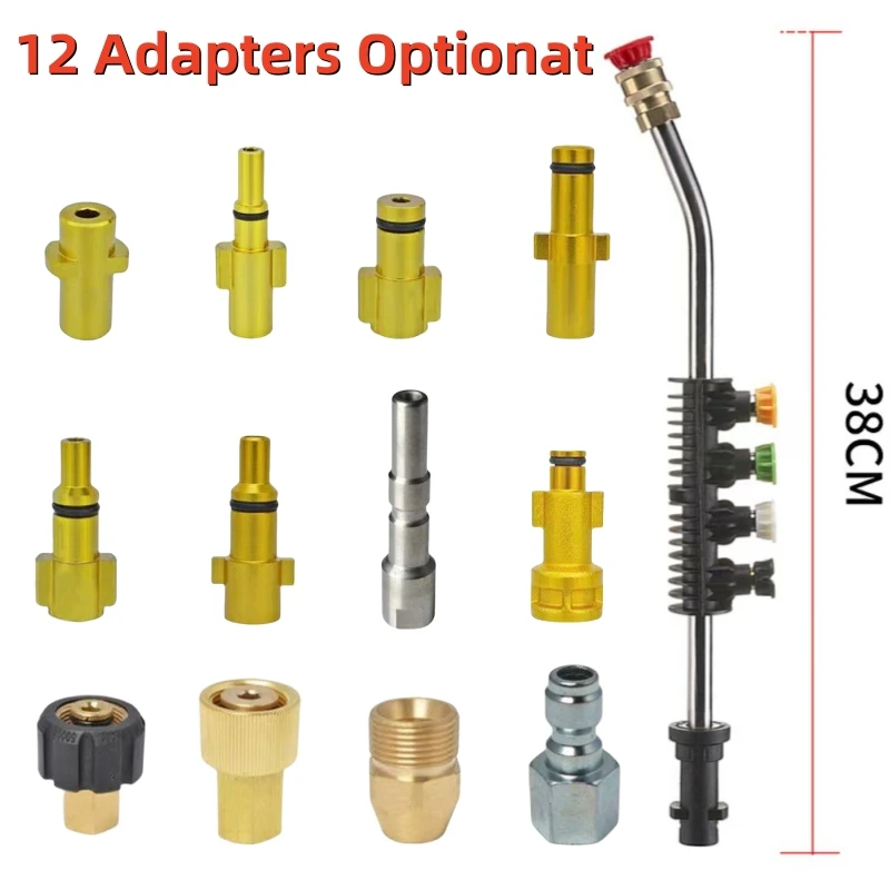 Imagem -02 - Pressão Car Wash Gun Extensão Rod Kit de Limpeza Gun Spray Quick Connect Apto para Karcher Bort Nilfisk Lavor Huter Alta