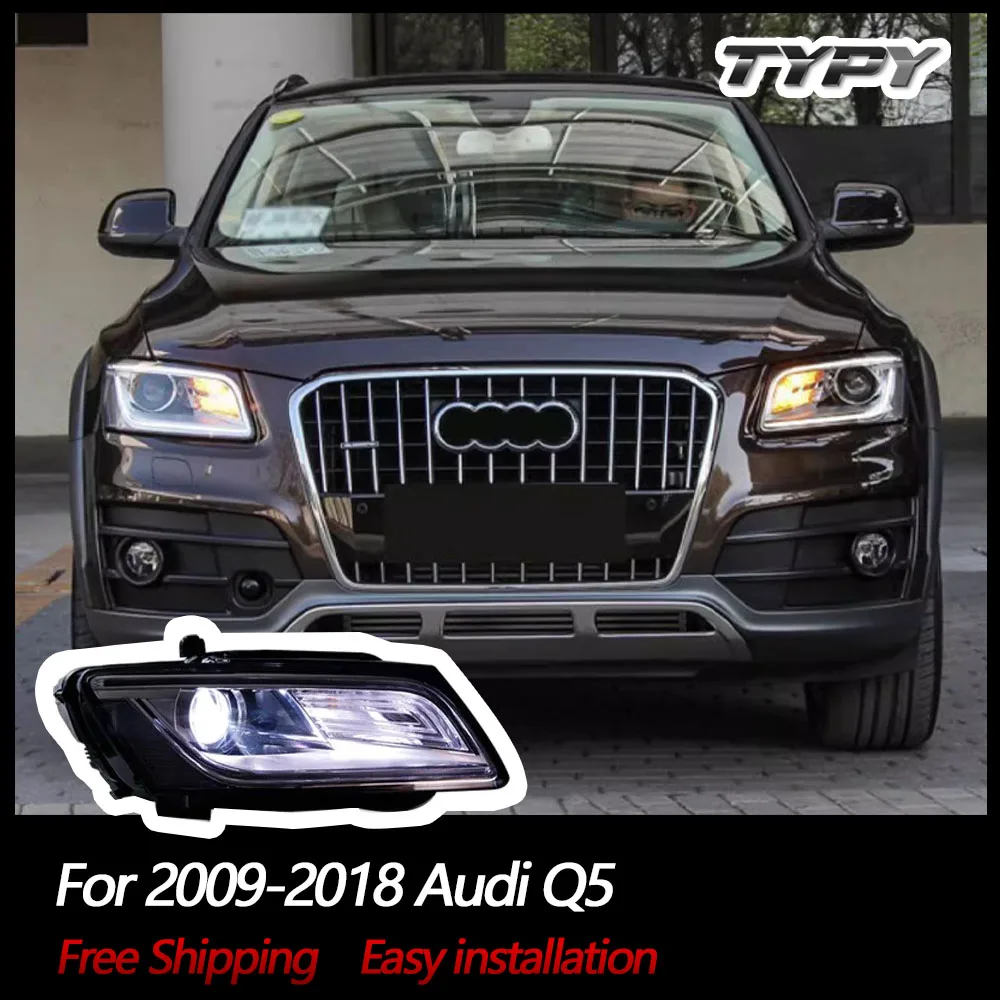 Автомобильные фары TYPY для Audi Q5, фары 2009-2018, сигнал поворота, дневные ходовые огни, новые обновленные фары