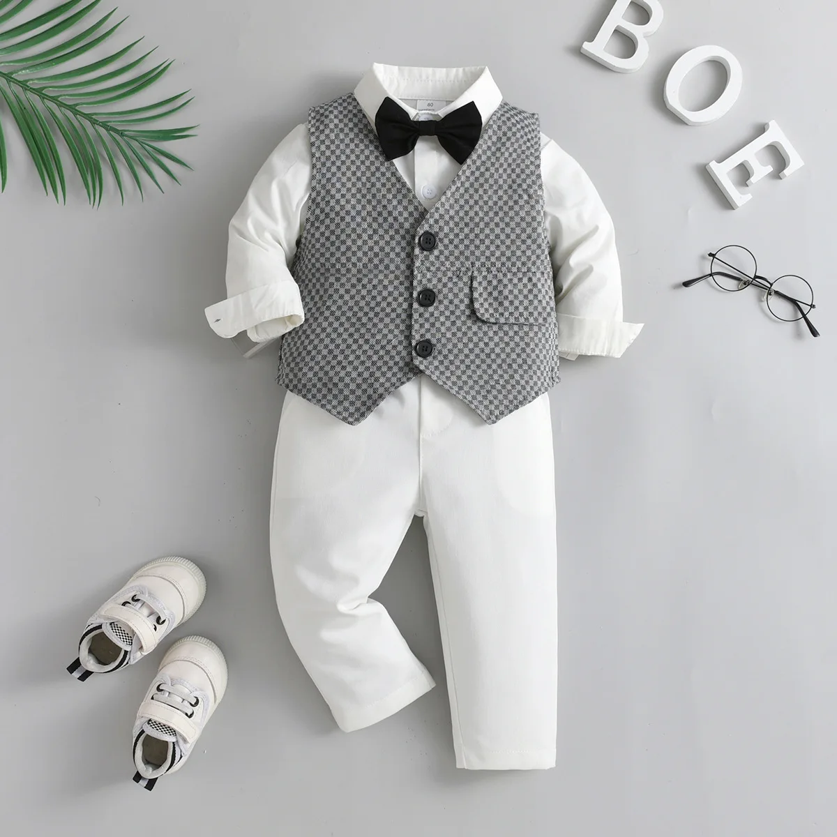 

Summer Baby Boys Clothing Set Infant Gentleman Outfit Top + Shorts Baptism Wedding Birthday Gift Costume 2PCS Kids Clothes Suit