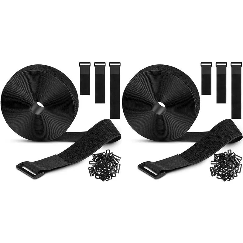 

Розничная продажа, 2 шт., 5 метров, регулируемые ремни с крючками и петлями с 50 пряжками, ремни для шнура свободной длины