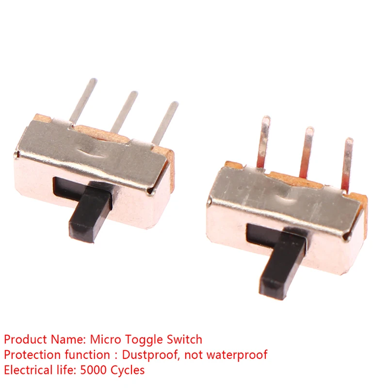 10PCS High Quality Toggle Switch SS12D00 Interruptor On-off Mini Slide Switch 3Pin 1P2T 2 Position