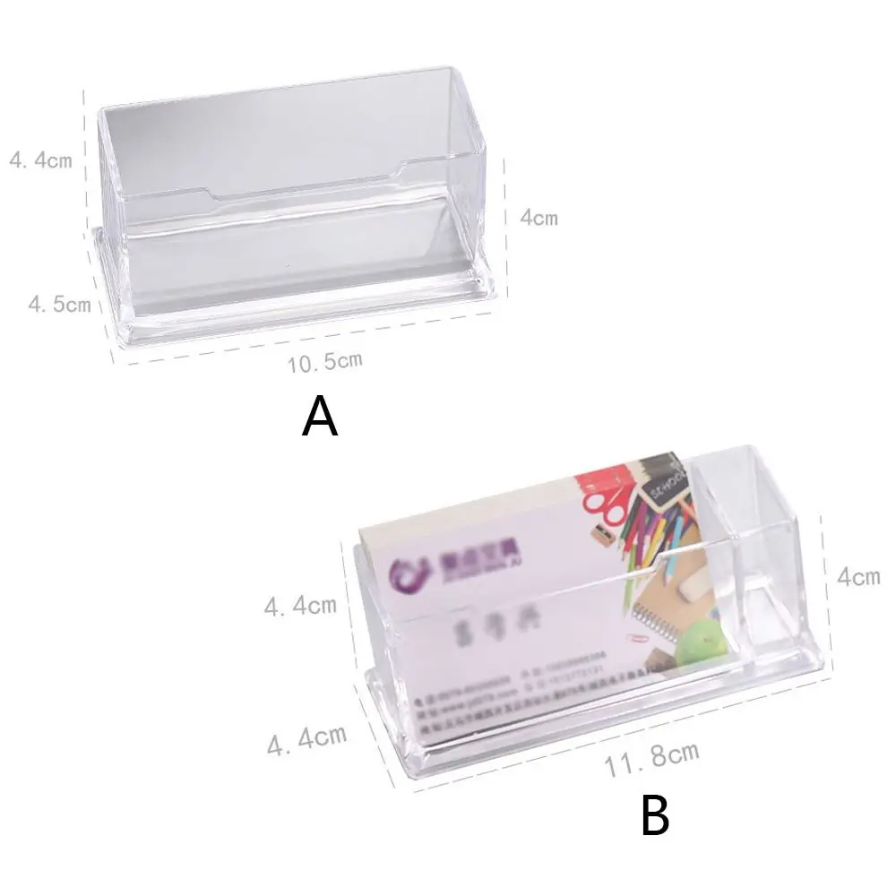 Acrylic Desktop Shelf Box Durable Location Card Organizer Creative Storage Box Transparent Display Stand Office