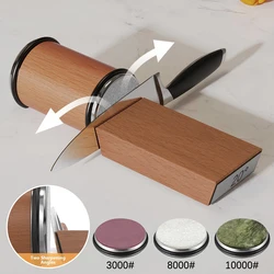 Rolling Knife Sharpener Magnetic Knife Holder Diamond Sharpening Stone with 15 and 20 Degrees Angle Roller Kitchen Accessory set