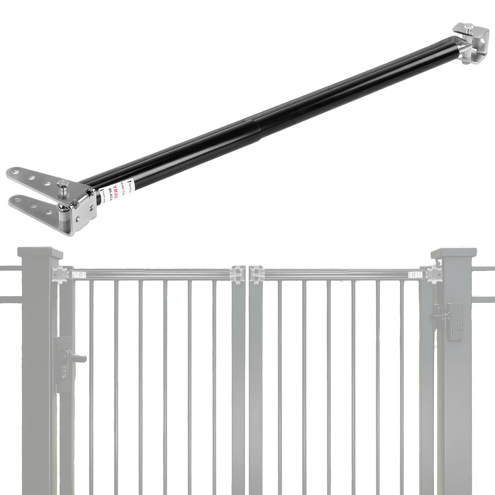 

6 шт. гидравлических доводчиков для ворот TB200B, усилие 60-140 фунтов, ширина 40-64 дюйма, для складов, стадионов, дворов